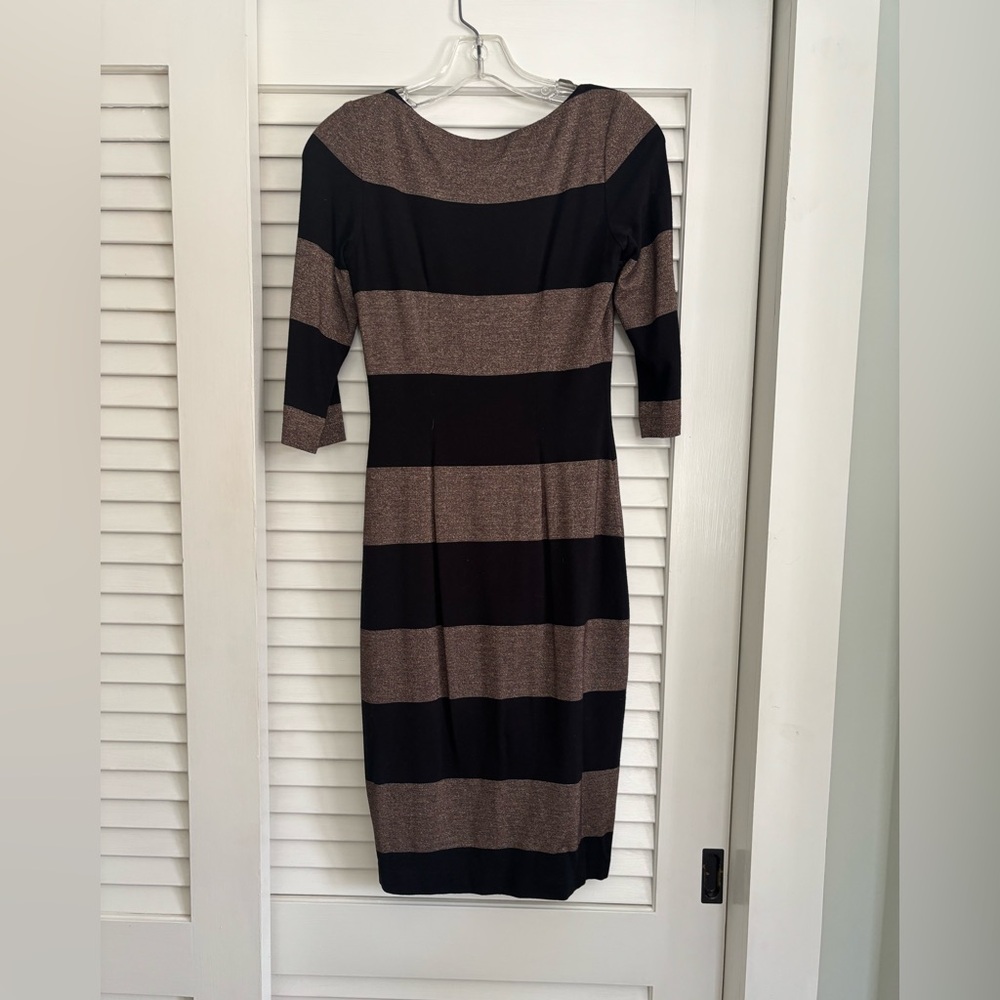 Chic Striped Black and Gold Dress